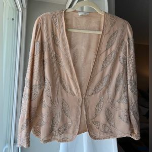 Greylin Silver Beaded Neutral Jacket